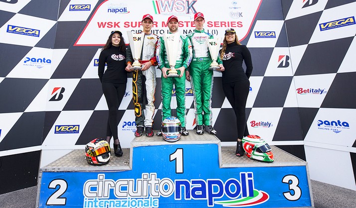 Palomba on the podium of WSK Super Master Series - Viti racing